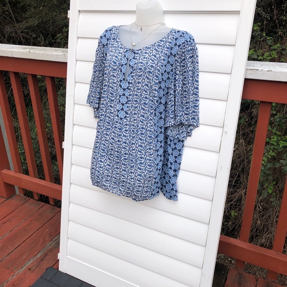 Lucky Brand Women's Blue Floral Blouse - Picture 4 of 11